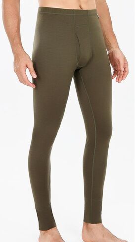 100% Merino Wool Mens Base Layer Bottom, Temperature-Regulating Thermal Underwear Pants in Kuwait