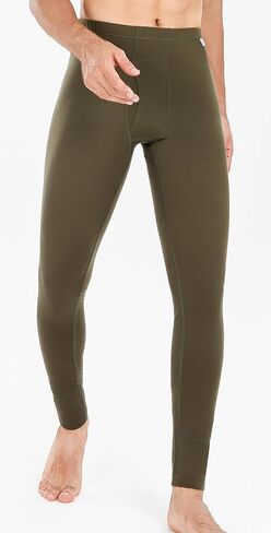 100% Merino Wool Mens Base Layer Bottom, Temperature-Regulating Thermal Underwear Pants in Kuwait