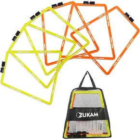 حلقات خفة الحركة شبه منحرف للتدريب على السرعة وخفة الحركة وتدريبات سرعة القدم وحواجز السرعة مع حقيبة حمل in Kuwait