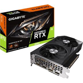 جيجابايت بطاقة عرض مرئي جيفورس RTX 3060 للالعاب OC 12G (REV2.0)، 3 مراوح ويندفورس، 12GB 192-bit GDDR6، بطاقة فيديو GV-N3060GAMING OC-12GD REV2.0 in Kuwait