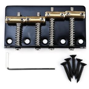 جسر الجيتار الكهربائي Chrome Electric مع سرد من الفولاذ المقاوم للصدأ سرد اللوحة 4 سلسلة جسر ثابتة متوافقة مع قطع الجاز باسين باس جاز in Kuwait