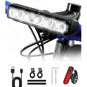 LED Bike Light for Night Riding - 1800 Lumen Super Bright USB-C Fast Charge - IPX5 Waterproof Bicycle Headlight & Taillight for MTB, Road Cycling & Night Commuting in Saudi Arabia