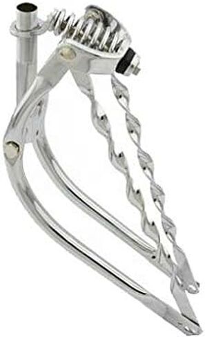 Lowrider Chrome 20" Bike Bent Spring Fork 1" with Twisted Bars. for 20" Bikes, Bicycles. Bike Part for Cruiser, BMX, Trike, Bicycle Parts in Saudi Arabia