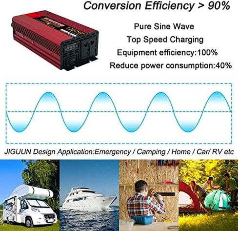 4000W Pure Sine Wave Inverter 24V to 230V, DC 12V/24V/48V/60V/72V, LCD Display, High Efficiency, Output Terminal for Off-Grid Power Solutions in Saudi Arabia