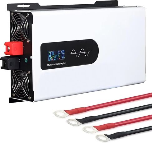 5000W-12000W Pure Sine Wave Inverter for RVs, Boats & Camping, High Power Supply 60V-6000W, LCD Display, Ideal for Emergency Backup & Outdoor Use in Saudi Arabia