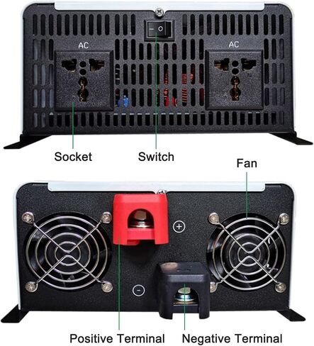 5000W-12000W Pure Sine Wave Inverter for RVs, Boats & Camping, High Power Supply 60V-6000W, LCD Display, Ideal for Emergency Backup & Outdoor Use in Saudi Arabia