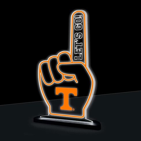Team Sports America NCAA University of Tennessee Ultra-Thin LED Light Wall Sign Décor | Officially Licensed - 23 Inch Mascot Logo Shaped Wall Sign | Made in USA in Saudi Arabia
