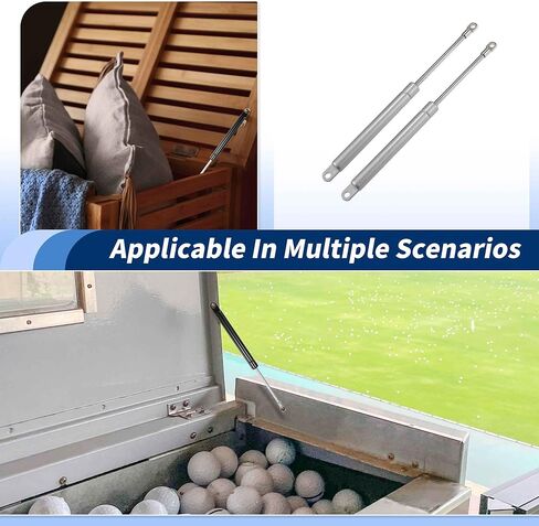 10 بوصة 45IB/200N/20 كجم من الينابيع الغازية ، و 10 بوصة دعامات غاز رفع الأدوات مربع تخزين مربع أدوات مربع مربع ، 2 كمبيوتر ، نغمة فضية in Kuwait