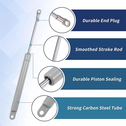 10 بوصة 45IB/200N/20 كجم من الينابيع الغازية ، و 10 بوصة دعامات غاز رفع الأدوات مربع تخزين مربع أدوات مربع مربع ، 2 كمبيوتر ، نغمة فضية in Kuwait