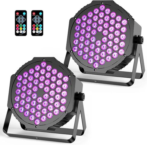 36LEDs Stage Par Lights 4 Pack - RGB LED Par Lights Sound Activated Auto Play by Remote & DMX Control Uplights for Wedding Birthday Church Music Light Show DJ Dance Party Events Stage Lighting in Kuwait