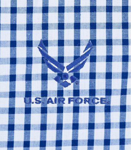 Vantage Apparel US Air Force Easy-Care Long Sleeve Gingham Check Button Down Shirt in Saudi Arabia
