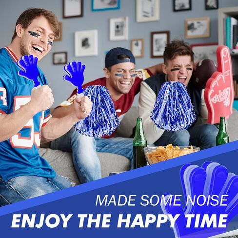 24 Pcs Cheerleading Pom Poms and Hand Clappers Noisemakers Set for Team Spirit Items Sporting Events Football Baseball Cheering Essentials Party Favors Dance in Saudi Arabia