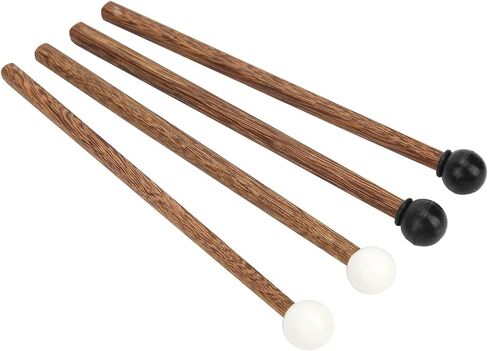 Rubber Percussion Mallet, 4Pcs Steel Tongue Drum Mallets Drumstick Percussion Musical Instrument Part, 6.5 Inch Long Wood Handle in Saudi Arabia