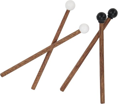 Rubber Percussion Mallet, 4Pcs Steel Tongue Drum Mallets Drumstick Percussion Musical Instrument Part, 6.5 Inch Long Wood Handle in Saudi Arabia