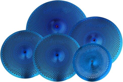 Low Volume Cymbals Pack 5-Piece Mute Cymbal Set for Drum Practice, Lightweight Sturdy Design for Rehearsal Room Bedroom Use- Colorful in Kuwait