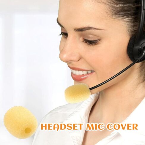 20 PCS 2x15 mm Mini Size Headset Windscreen Microphone Foam Covers Mic Foam Cover Pop Filter Replacement For Hole Ear-Hook Other Headset Microphones in Kuwait