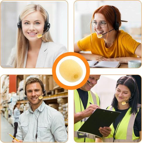 20 PCS 2x15 mm Mini Size Headset Windscreen Microphone Foam Covers Mic Foam Cover Pop Filter Replacement For Hole Ear-Hook Other Headset Microphones in Kuwait