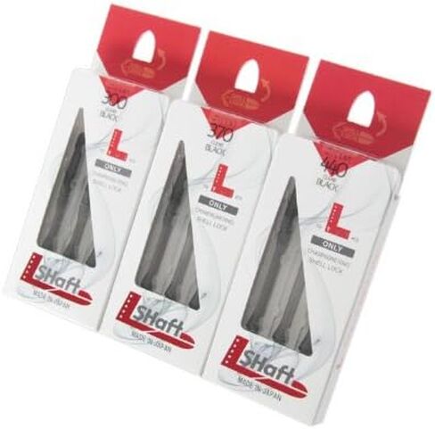Dart Shafts Spinning | Clear Black | Long 300 Slim | 1 Set (3 Shafts) | for Soft Tip & Steel Tip Darts in Saudi Arabia