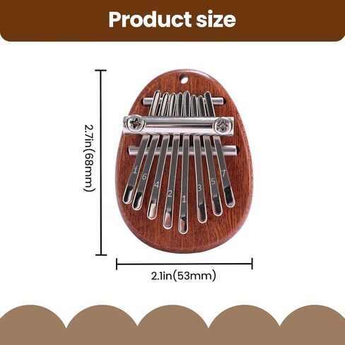 8-Key Thumb Piano - Mini Keyboard Instrument, Musical Finger Piano with Clear Tones Birthday Unique Gift for Beginners Professional in Saudi Arabia