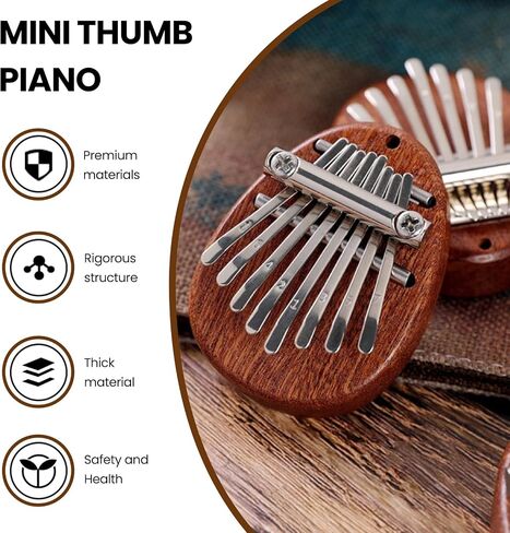 8-Key Thumb Piano - Mini Keyboard Instrument, Musical Finger Piano with Clear Tones Birthday Unique Gift for Beginners Professional in Saudi Arabia