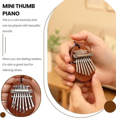 8-Key Thumb Piano - Mini Keyboard Instrument, Musical Finger Piano with Clear Tones Birthday Unique Gift for Beginners Professional in Saudi Arabia