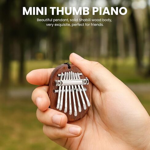 8-Key Thumb Piano - Mini Keyboard Instrument, Musical Finger Piano with Clear Tones Birthday Unique Gift for Beginners Professional in Saudi Arabia