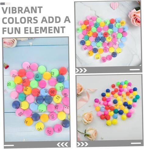 Kisangel 90pcs Colorful Numbered Draw Balls for Raffle and Bingo Games Fillable Plastic Balls for Carnival Prizes Group Activities and Event Draws in Kuwait