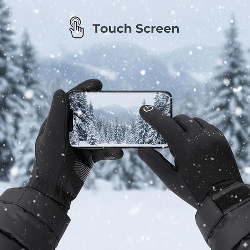 Winter Gloves for Men and Women Touch Screen Windproof and Warm Sports Gloves for Cold Weather for Running, Cycling, Hiking, Driving, Fishing in Saudi Arabia