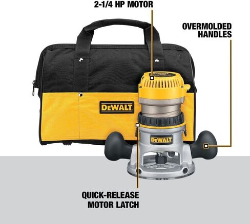 DEWALT DW618K 2-1/4 HP Electronic Variable Speed Fixed Base Router with So Start Kit in Saudi Arabia