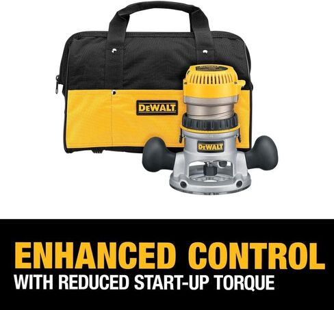 DEWALT DW618K 2-1/4 HP Electronic Variable Speed Fixed Base Router with So Start Kit in Saudi Arabia