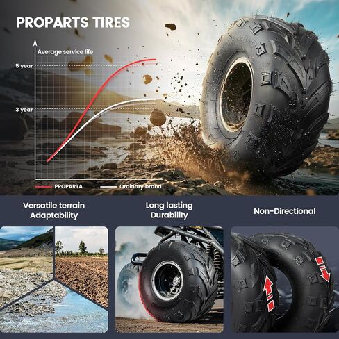 2pcs 18x9.50-8/18x9.5x8 Mawn Mower Mowrow Off-Road ATR/UTV ، سعة التحميل 255 رطل ، 4 فئة ، بلا أنبوب in Kuwait