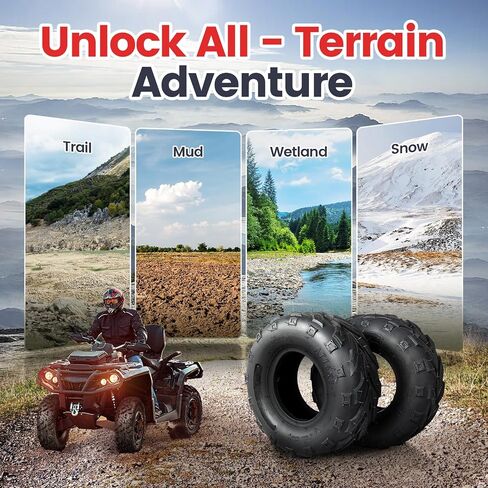 2pcs 18x9.50-8/18x9.5x8 Mawn Mower Mowrow Off-Road ATR/UTV ، سعة التحميل 255 رطل ، 4 فئة ، بلا أنبوب in Kuwait