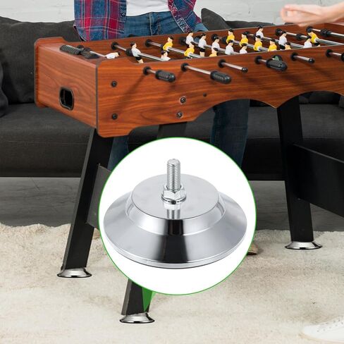 4 PCS Heavy Duty Billiard Table Leg Levelers, Adjustable Height 5 Inch Metal Leveling Feet, Furniture Leveling Risers with PE Base for Pool Table, Soccer Table, Air Hockey Table in Saudi Arabia