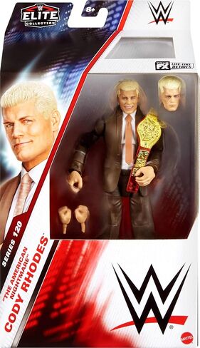 Mattel WWE Elite Action Figure & Accessories, Series #120, 6-inch Collectible Cody Rhodes with 25 Articulation Points & Swappable Hands in Saudi Arabia
