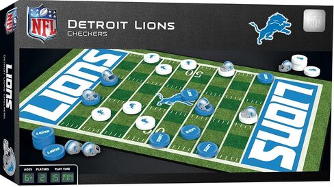 MasterPieces Nfl Detroit Lions Checkers Board Game Set, For 2 Players, Ages 6+ in Saudi Arabia