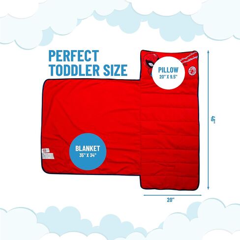 Jay Franco Blippi PJ Party Time Nap Mat – Built-in Pillow and Blanket - Super Soft Microfiber Kids'/Toddler/Children's Bedding, Ages 3-7 in Saudi Arabia