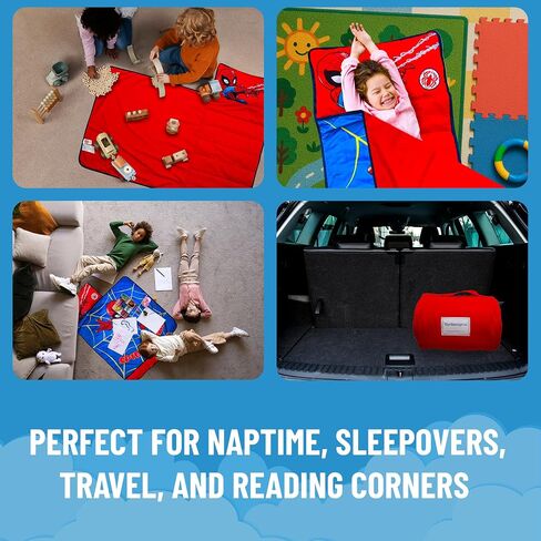 Jay Franco Blippi PJ Party Time Nap Mat – Built-in Pillow and Blanket - Super Soft Microfiber Kids'/Toddler/Children's Bedding, Ages 3-7 in Saudi Arabia