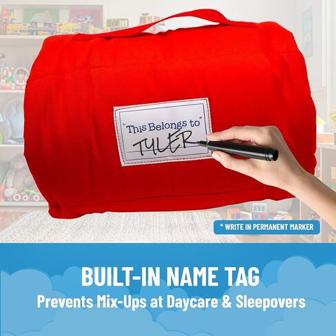 Jay Franco Blippi PJ Party Time Nap Mat – Built-in Pillow and Blanket - Super Soft Microfiber Kids'/Toddler/Children's Bedding, Ages 3-7 in Saudi Arabia