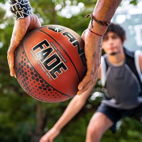 AND1 Fade Hex Rubber Basketball Game Ready, 29.5 Inches, Made for Indoor and Outdoor Basketball Games, Sold Deflated, Size 7, Orange in Saudi Arabia
