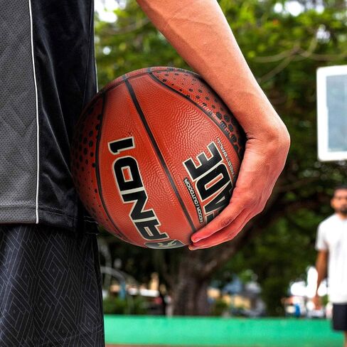 AND1 Fade Hex Rubber Basketball Game Ready, 29.5 Inches, Made for Indoor and Outdoor Basketball Games, Sold Deflated, Size 7, Orange in Saudi Arabia