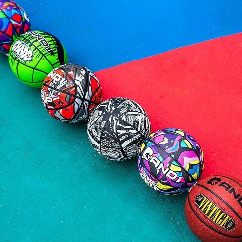 AND1 Fade Hex Rubber Basketball Game Ready, 29.5 Inches, Made for Indoor and Outdoor Basketball Games, Sold Deflated, Size 7, Orange in Saudi Arabia