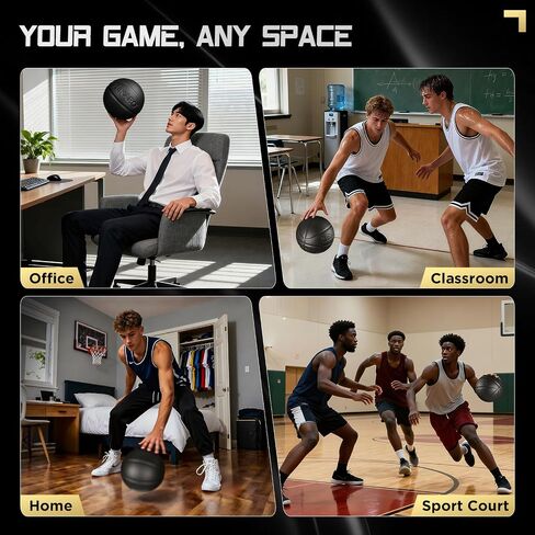 كرة السلة Zenaro Pro Silent Basketball مثالية - مقاس 7 (29.5 بوصة)، غير مضغوطة، أخدود منحوت ثلاثي الأبعاد للارتداد والتحكم الحقيقي، كرة سلة داخلية بوزن حقيقي للعبة، رغوة متينة بدون هواء، صندوق هدايا ممتاز in Saudi Arabia
