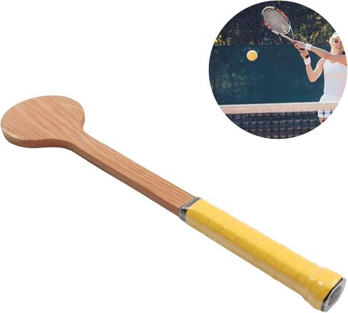 Wooden Tennis Sweet Point Trainer, Tennis Pointer Racket Spoon Training Aid Accessory for Swing Practice with Storage Bag in Saudi Arabia
