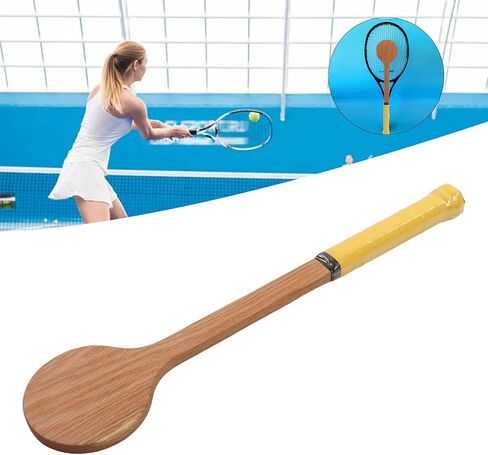 Wooden Tennis Sweet Point Trainer, Tennis Pointer Racket Spoon Training Aid Accessory for Swing Practice with Storage Bag in Saudi Arabia