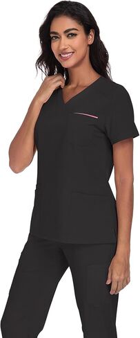 الدعك للنساء مجموعة -v -neck فرك أعلى الجيب والركض السراويل مع 11 جيوب in Saudi Arabia