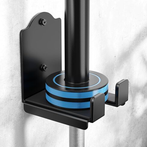 Olympic Barbell Wall Rack Holder - Heavy Duty 66lbs Weight Storage Mount with EVA Pads in Saudi Arabia