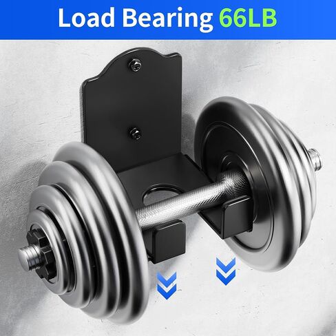 Olympic Barbell Wall Rack Holder - Heavy Duty 66lbs Weight Storage Mount with EVA Pads in Saudi Arabia