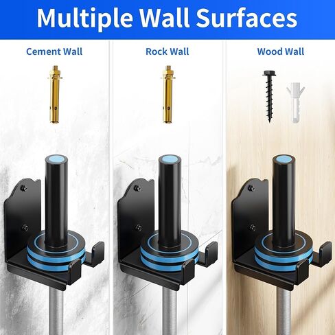 Olympic Barbell Wall Rack Holder - Heavy Duty 66lbs Weight Storage Mount with EVA Pads in Saudi Arabia