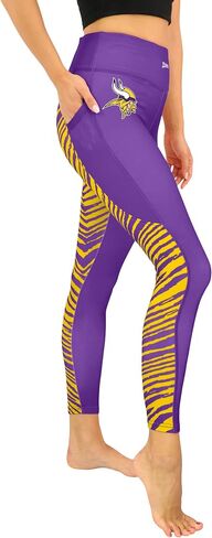 بنطال ضيق نسائي من Zubaz NFL مبطن بالصوف مزود بأربعة جيوب (XS - 3XL) in Saudi Arabia