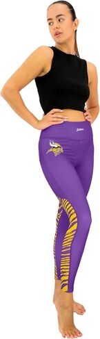 بنطال ضيق نسائي من Zubaz NFL مبطن بالصوف مزود بأربعة جيوب (XS - 3XL) in Saudi Arabia